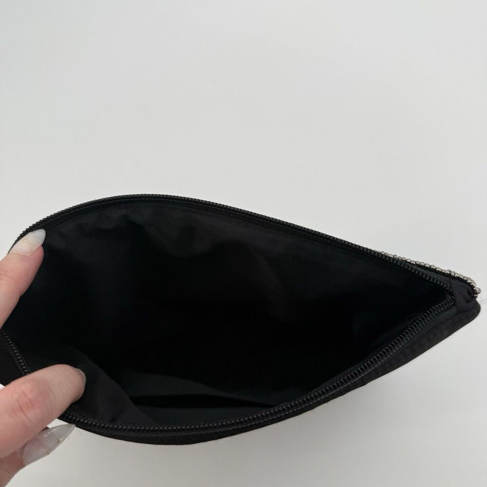 Unbranded Black Sequin Beaded Pouch Bag Travel India Silver Clutch - Picture 8 of 11